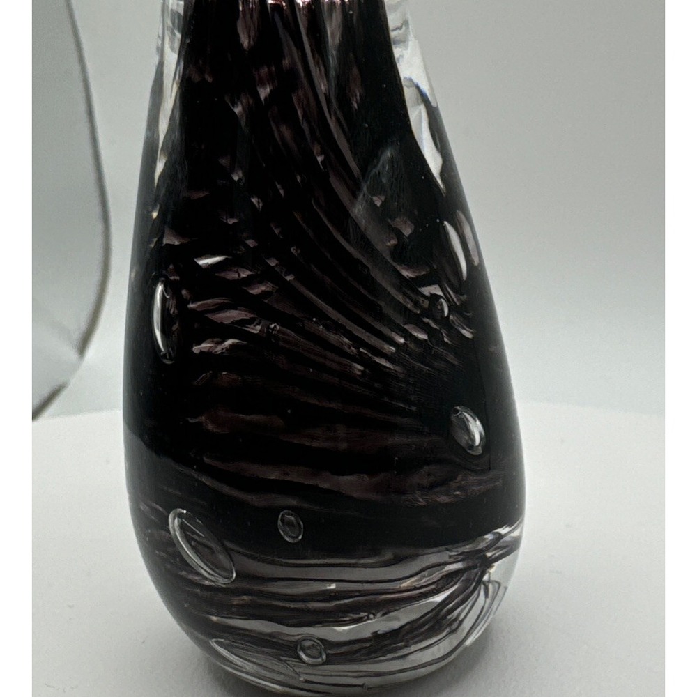 CATHERINE LABONTĖ Quebec‎ Art Glass Cartoon Cat 4." Tall. Purple. - Picture 16 of 16